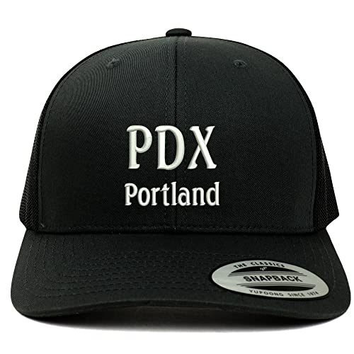 Trendy Apparel Shop PDX Portland Embroidered Retro Fit Trucker Mesh Cap