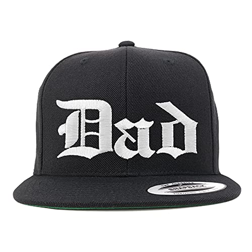 Trendy Apparel Shop DAD Old English Embroidered Flatbill Snapback