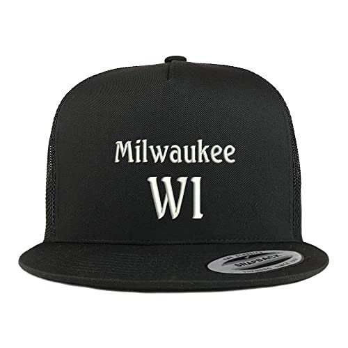 Trendy Apparel Shop Milwaukee WI Embroidered 5 Panel Flatbill Trucker Cap