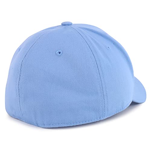 Trendy Apparel Shop XXL Oversize 6 Panel Cotton Fitted Cap