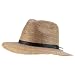 Trendy Apparel Shop Men's Plam Braid Fedora Hat with Leather Band