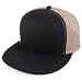 Trendy Apparel Shop Structured High Crown 5 Panel Round Flat Bill Trucker Cap