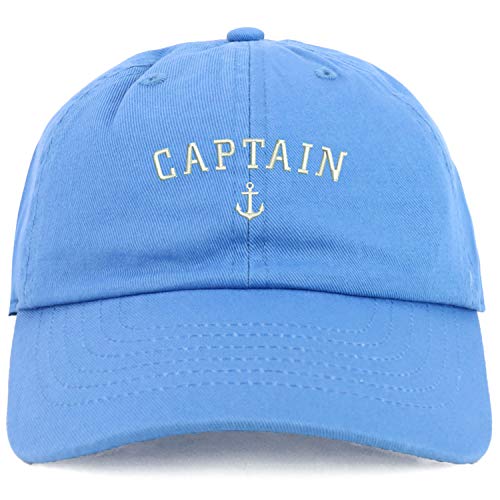Trendy Apparel Shop Youth Captain Anchor Adjustable Soft Crown Baseball Cap