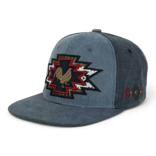 Trendy Apparel Shop Rodeo Design Embroidered Washed Cotton Flat Bill Snapback Cap