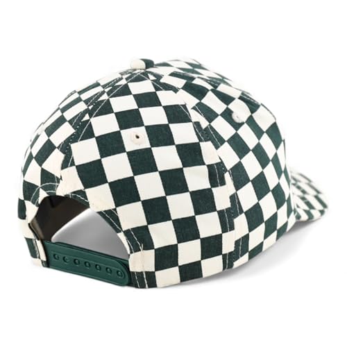 Trendy Apparel Shop Structured 5 Panel Checkered Print Baseball Cap