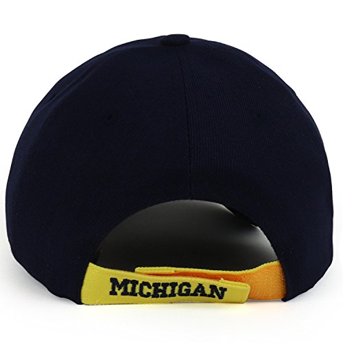 Trendy Apparel Shop Michigan State Text 3D Embroidered Structured Baseball Cap