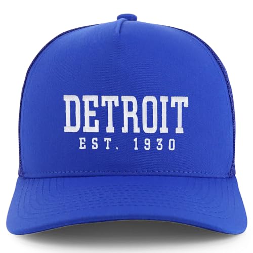 Trendy Apparel Shop Detroit Est.1930 Embroidered 5 Panel Snapback Trucker Cap