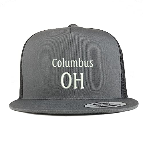 Trendy Apparel Shop Columbus OH Embroidered 5 Panel Flatbill Trucker Cap