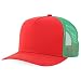 Trendy Apparel Shop 5 Panel Structured Trucker Cap with Mexico Flag Design Undervisor