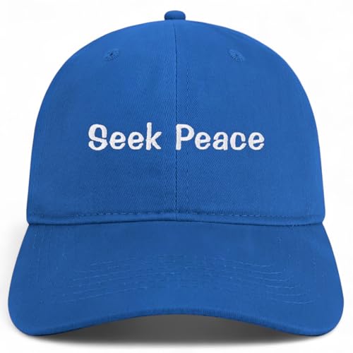 Trendy Apparel Shop Seek Peace Embroidered Cotton Unstructured Low Profile Dad Hat