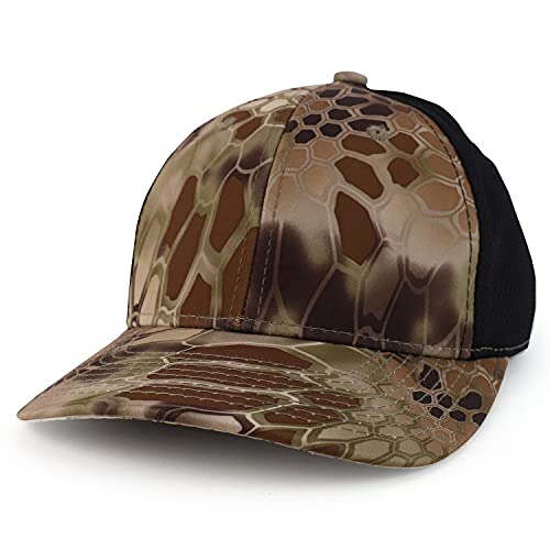 Trendy Apparel Shop Performance Camouflage Mesh Back Trucker Snapback Cap