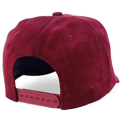 Trendy Apparel Shop 5 Panel Structured Soft Suede Snapback Ball Cap