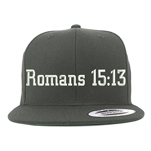 Trendy Apparel Shop Romans 15:13 Embroidered Flatbill Snapback