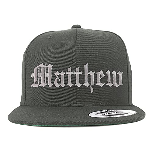 Trendy Apparel Shop Matthew Old English Embroidered Flatbill Snapback