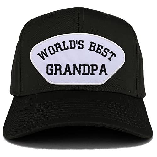 Trendy Apparel Shop World's Best Grandpa Patch Structured Baseball Cap