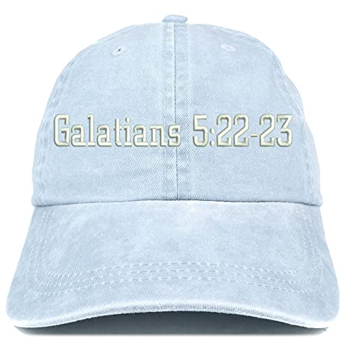 Trendy Apparel Shop Galatians 5:22-23 Washed Pigment Dyed Baseball Cap