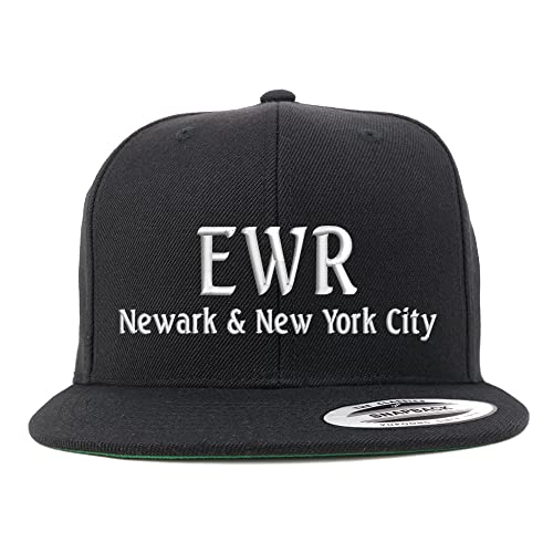 Trendy Apparel Shop EWR Newark and New York City Embroidered Flatbill Snapback