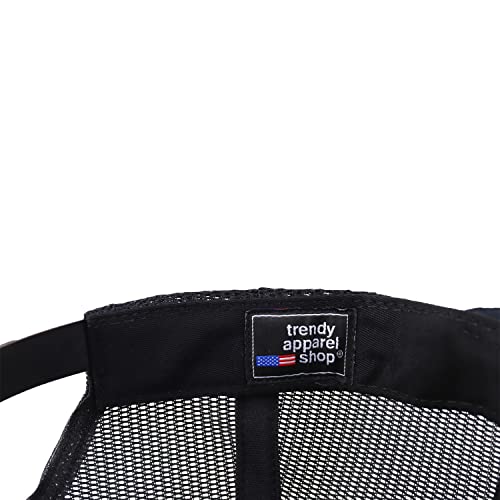 Trendy Apparel Shop Made in USA Structured 6 Panel Flatbill Snapback Mesh Back Cap