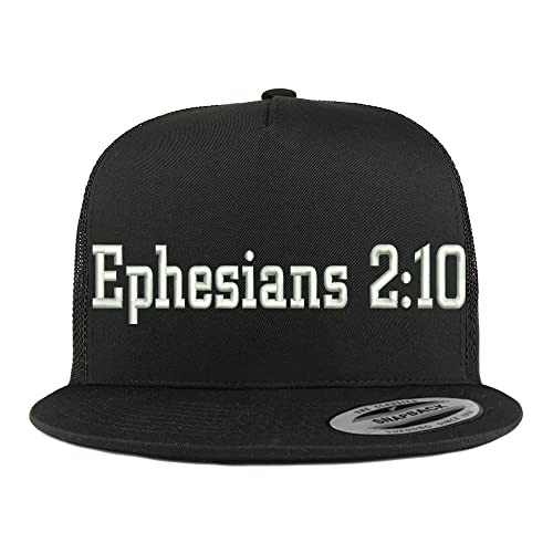 Trendy Apparel Shop Ephesians 2:10 5 Panel Flatbill Trucker Cap