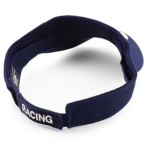 Trendy Apparel Shop Racing 3D Embroidered Flame Car Race Flag Visor Cap