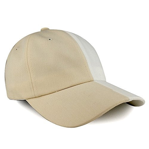 Trendy Apparel Shop Two Tone Unstructured Curved Bill Adjustable Baseball Cap