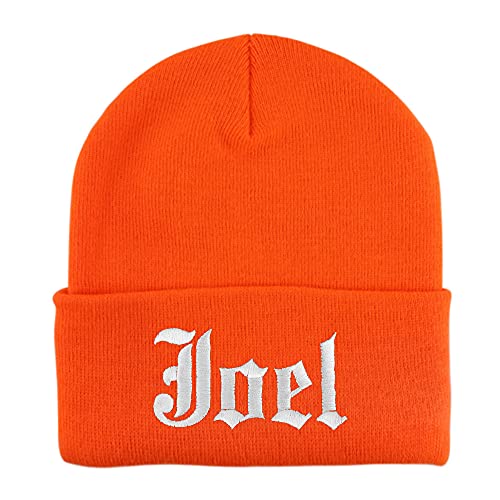 Trendy Apparel Shop Joel Old English Embroidered Long Cuff Beanie