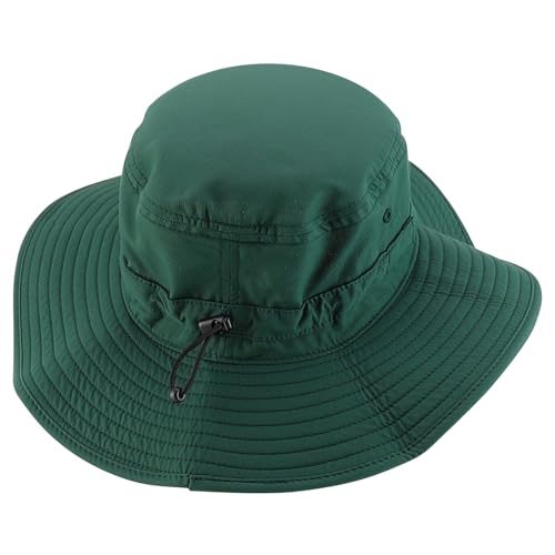 Trendy Apparel Shop Outdoor Large Brim Micro Mesh Performance Boonie Bucket Hat with Strap