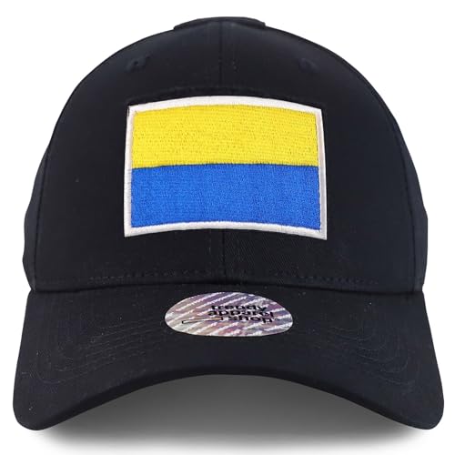 Trendy Apparel Shop Uklaine Flag Hook and Loop Patch Tactical Baseball Cap