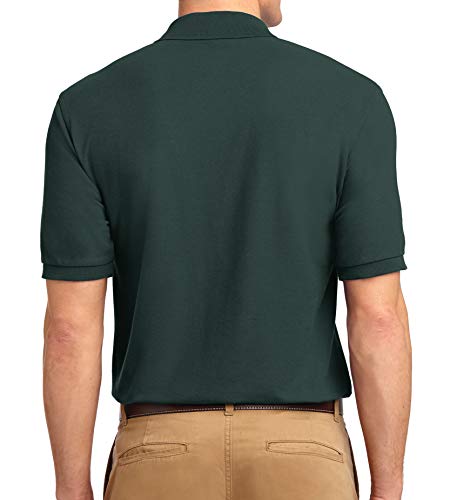 Trendy Apparel Shop Silky Classic Comfortable Fit Wrinkle Resistant Polyester Blend Men's Polo Big and Tall Shirt