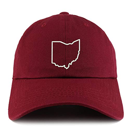 Trendy Apparel Shop Ohio State Outline Solid Adjustable Unstructured Dad Hat