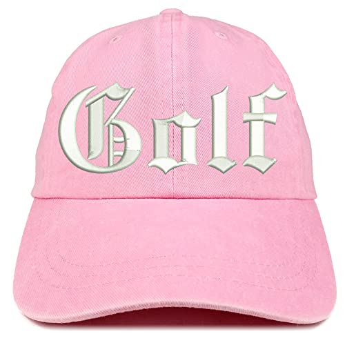 Trendy Apparel Shop Old English Golf Washed Pigment Dyed Baseball Cap