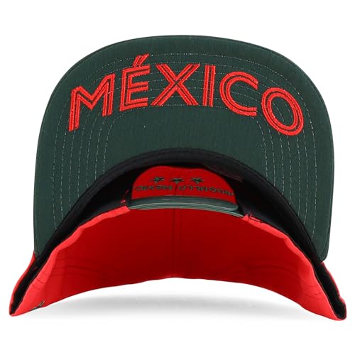 Trendy Apparel Shop 3D Mexico Embroidered Structured Flat Bill Snapback Cap