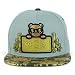 Trendy Apaprel Shop 5 Panel Bear Money Design Embroidered Flatbill Snapback Cap