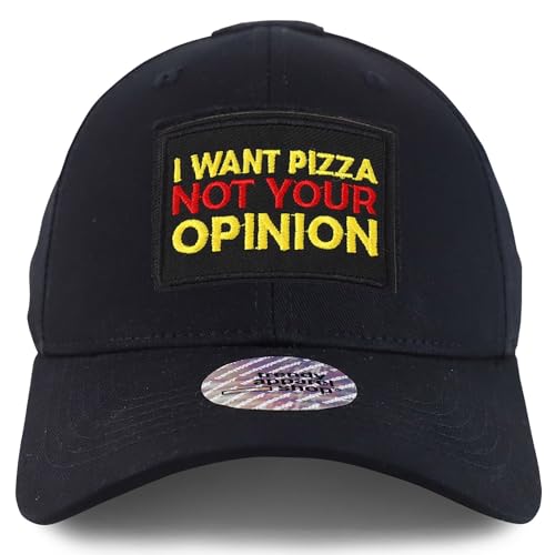 Trendy Apparel Shop I Want Pizza Not Your Opinion Hook and Loop Patch Tactical Baseball Cap