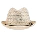 Trendy Apparel Shop Youth Size Girl's Cotton Lace Black Tie Fedora Hat
