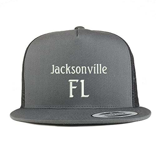 Trendy Apparel Shop Jacksonville FL Embroidered 5 Panel Flatbill Trucker Cap