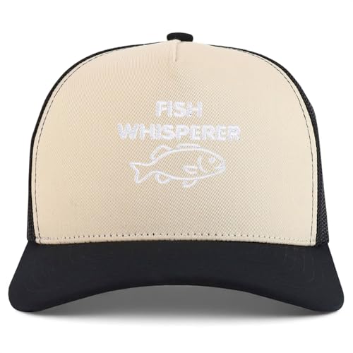 Trendy Apparel Shop Fish Whisperer Embroidered 5 Panel Snapback Trucker Cap