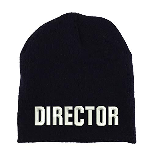 Trendy Apparel Shop Director Embroidered Made in USA Short Acrylic Knit Winter Beanie Hat