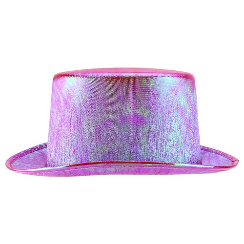 Trendy Apparel Shop Party Costume Metallic Glitter Top Hat