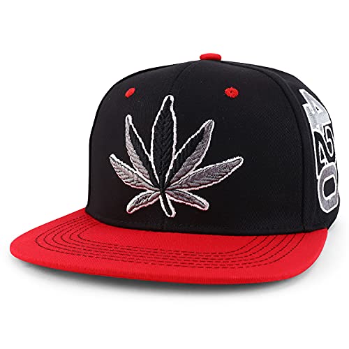 GC-FLAT-MJLEAF-BLK-RED