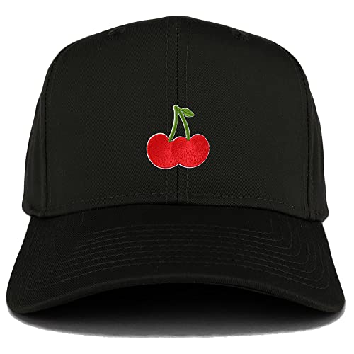 Trendy Apparel Shop Cherry Fruit Patch Structured Cherry Fruit Cap
