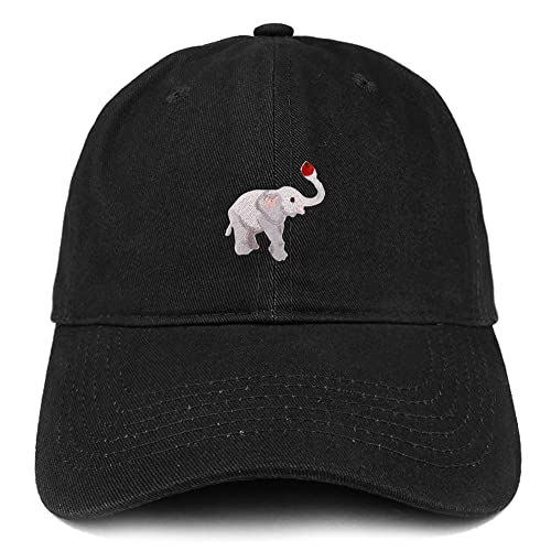Trendy Apparel Shop Elephant Patch Low Profile Soft Cotton Baseball Cap