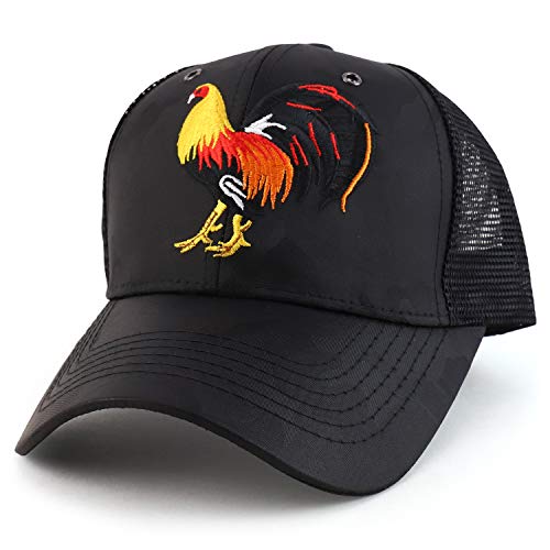 Trendy Apparel Shop Cock Fight Chicken Trucker Nyon Camo Mesh Cap