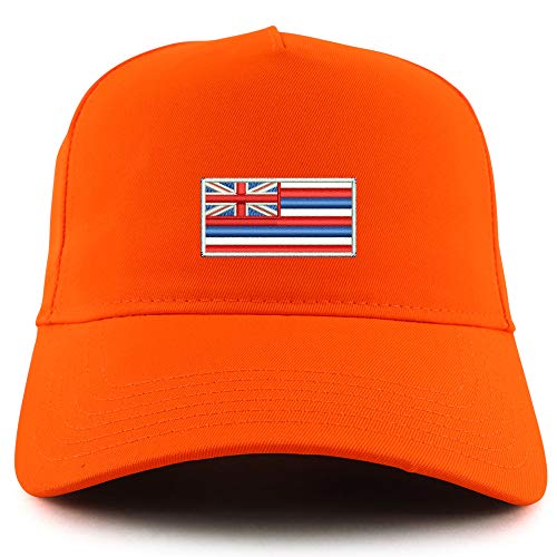 Trendy Apparel Shop Hawaii Flag Embroidered Neon 5 Panel Baseball Cap