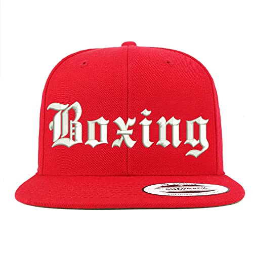 Trendy Apparel Shop Old English Boxing Embroidered Flatbill Snapback