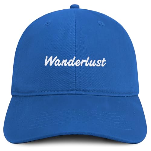 Trendy Apparel Shop Wanderlust Embroidered Cotton Unstructured Low Profile Dad Hat