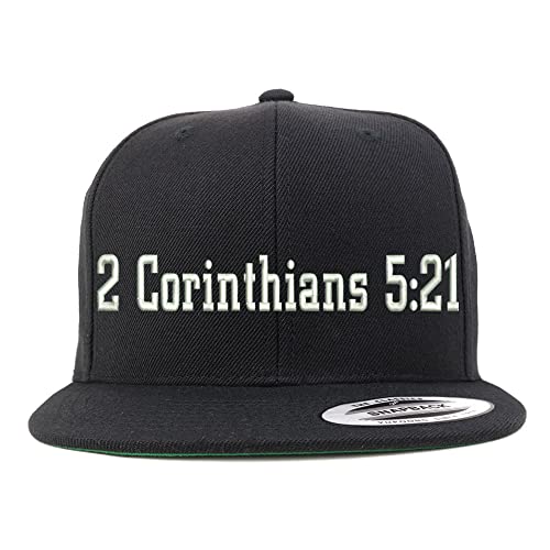Trendy Apparel Shop 2 Corinthians 5:21 Embroidered Flatbill Snapback