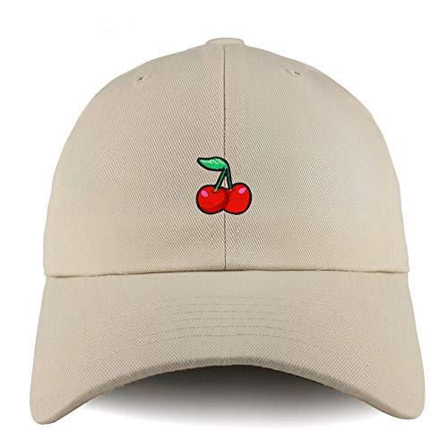 Trendy Apparel Shop Cherry Patch Solid Cotton Unstructured Dad Hat