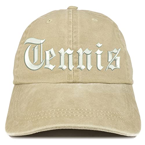 Trendy Apparel Shop Old English Tennis Washed Pigment Dyed Baseball Cap