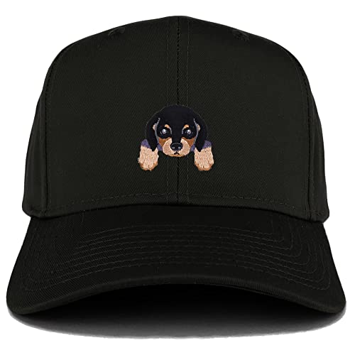 Trendy Apparel Shop Dachshund Patch Strutured Baseball Cap